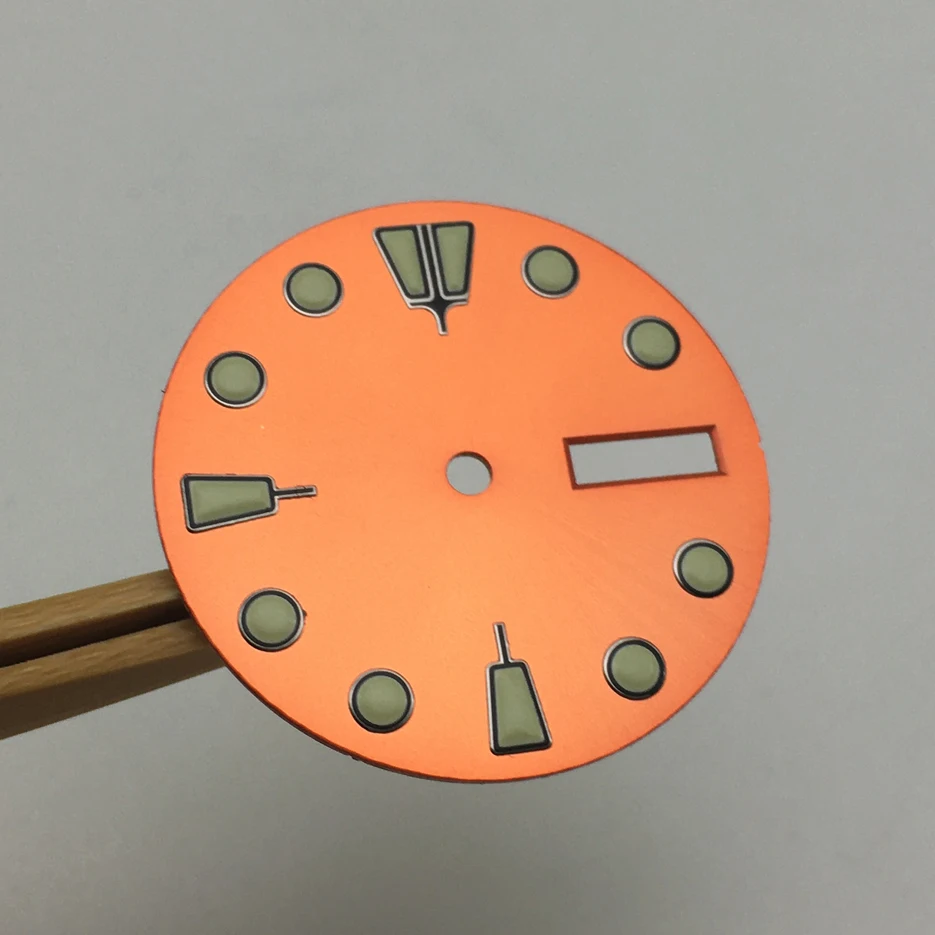 No Logo 28.5mm Watch Dial Replacement, Modified Dial, Double Calendar, Luminous Face, for NH36A Movement DC2-1 Watch Accessories