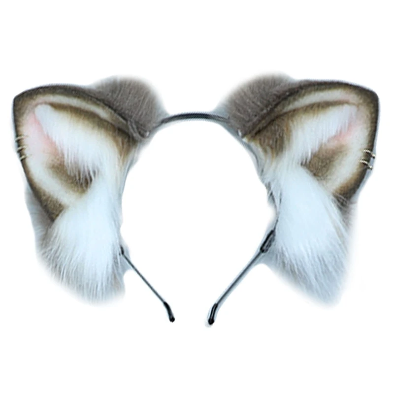 

Creative Plush Hair Hoop Simulation Animal Ears Headband Furry Headpiece Animal Ears Headwear for Women Girls