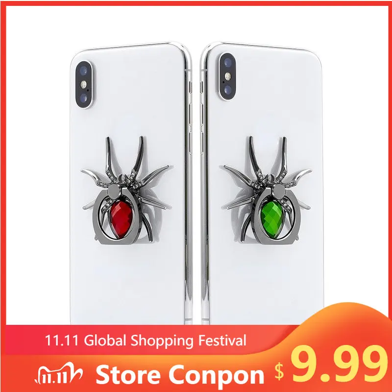 

2022 NEW Phone Holder Spider Ring Luxury Diamond Cell Phone Finger Grip Holder for Phone Expanding Stand Finger Holder