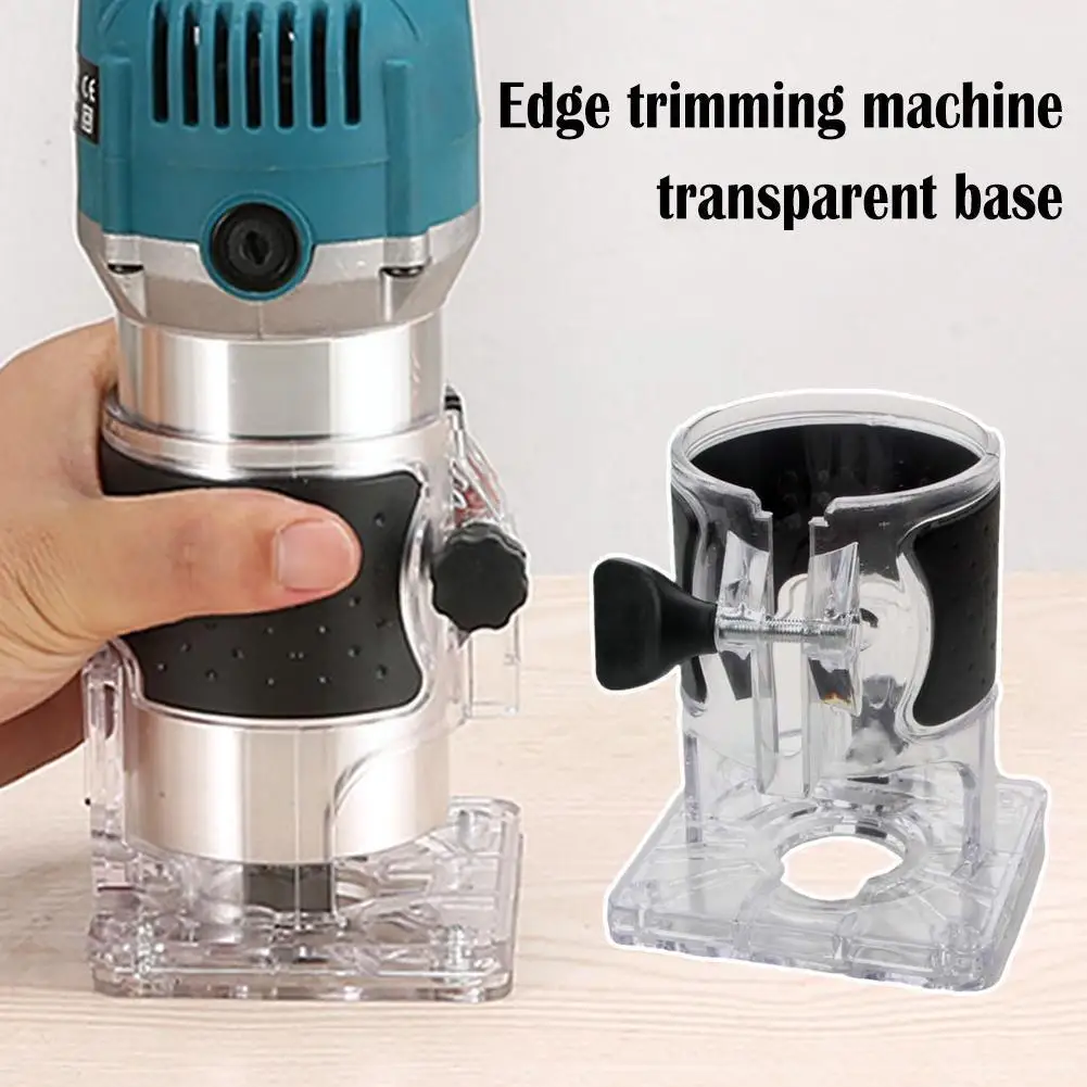

108mm Wooden Router Base Trimming Milling Machine Base Electric Trimmer Machine Base Transparent Cover For Power Tool Acces U0V3
