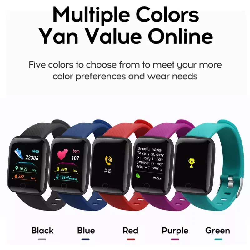 Free Shipping 2021  D13 Plus Smart Watch Men Women Smartwatch Sport Smart Bracelet with Heart Rate Blood Pressure Monitor Fit enlarge
