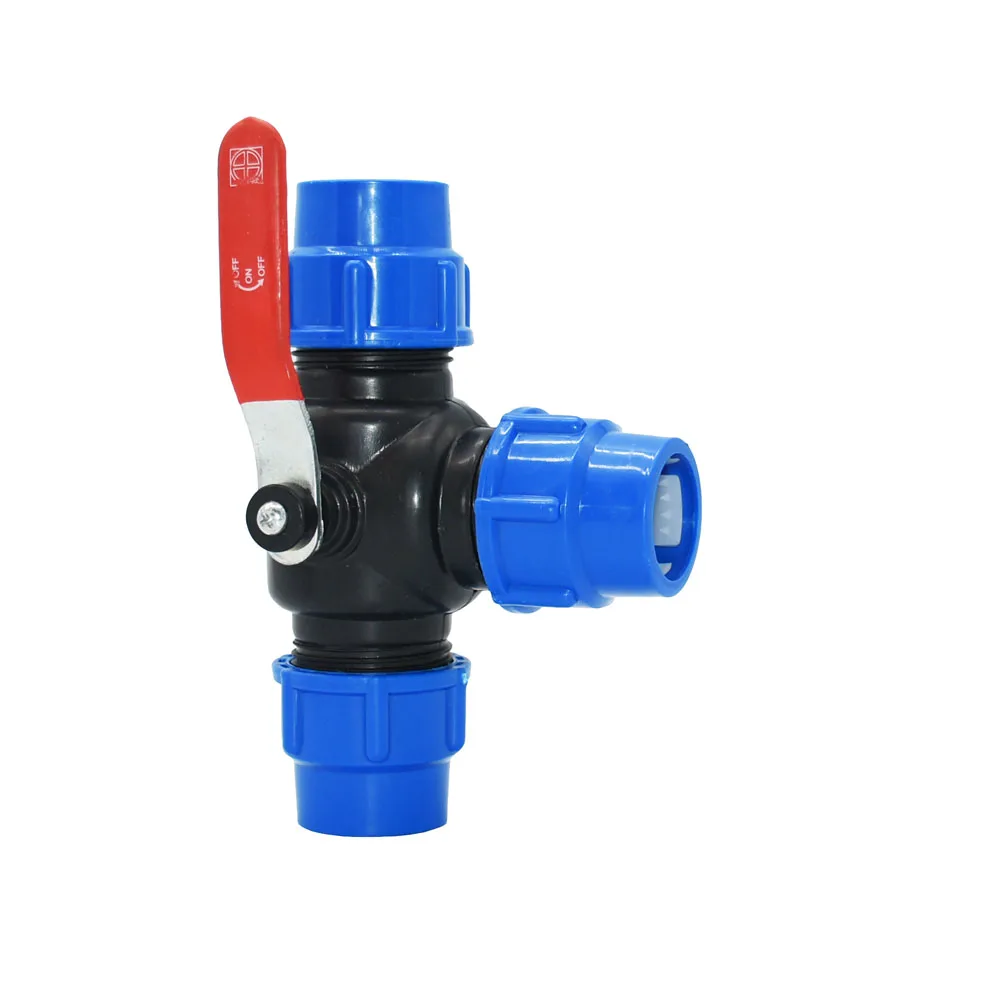 20/25/32/40/50/63mm Plastic PE Tube Tap Water Connector Tee Splitter Quick Valve Coupler Elbow End plug Irrigation Fittings images - 6
