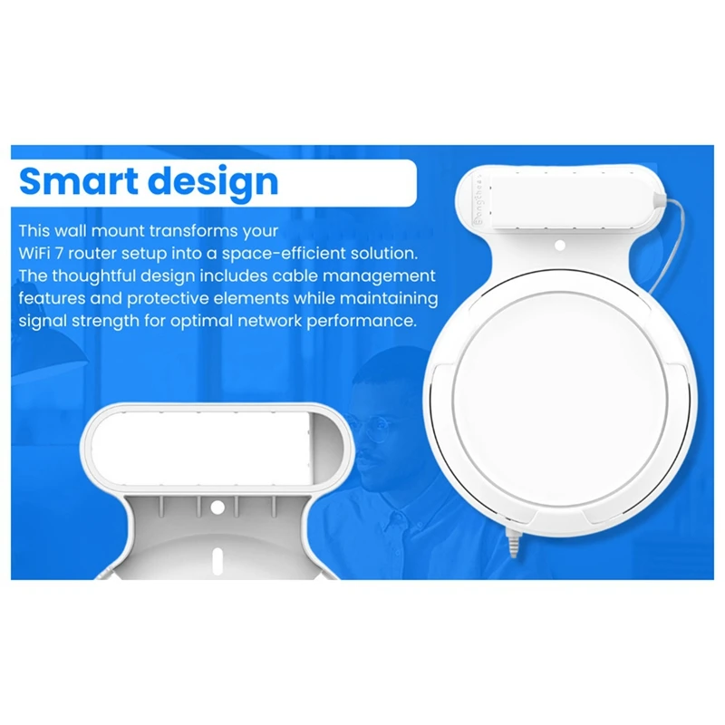 Настенное крепление маршрутизатора для TP-Link Deco BE23/BE25/BE3600/BE5000 Wi-Fi 7 настенное