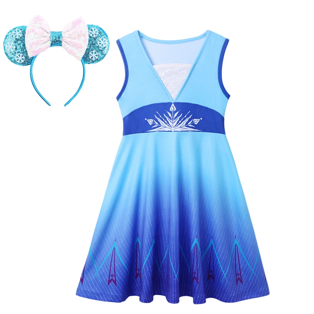 Повседневные хлопковые платья для девочек летнее праздничное платье с