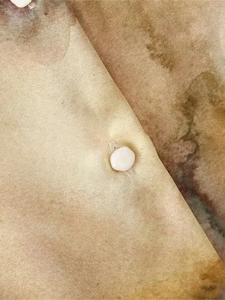 Женский модный комплект темпераментного платья с длинными рукавами и принтом