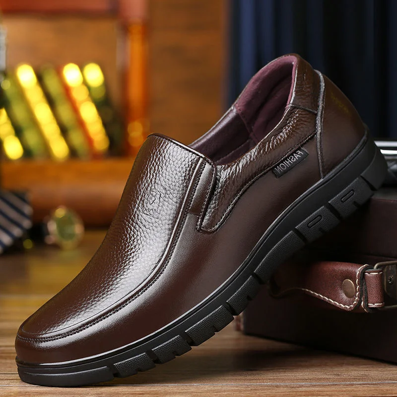Handmade Shoes Genuine Leather Casual Shoes For Men Flat Platform Walking Shoes Outdoor Footwear Loafers Breathle Sneakers