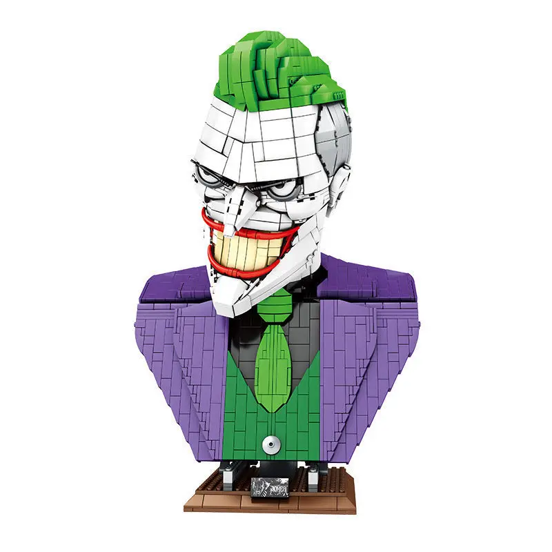 

1478pcs+ Joker Busts Building Block Movie Villain Clown Bricks Toys Figure Model For Kid Collection Gifts Remote Control Version