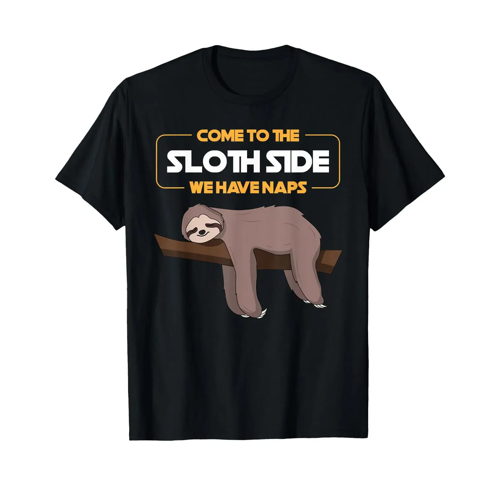 Фото Футболка Come to The Sloth Side с забавной надписью, винтажная, с эффектом потертости, стритвир, слегка свободного кроя, для повседневной носки, модная, дышащая. №1