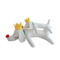 406090cm cute crown dog plush toy stuffed soft kawaii animal cartoon pillow lovely gift for kids baby children good quality