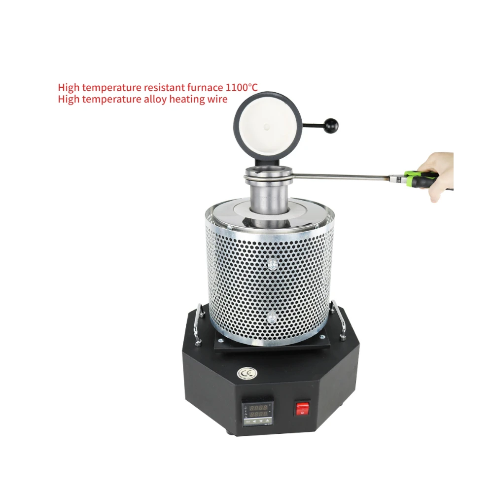 PHYHOO Metal Digital Melting Furnace Machine with Mesh For Heating Casting Refining Metals Gold Silver Jewelry Casting Tool