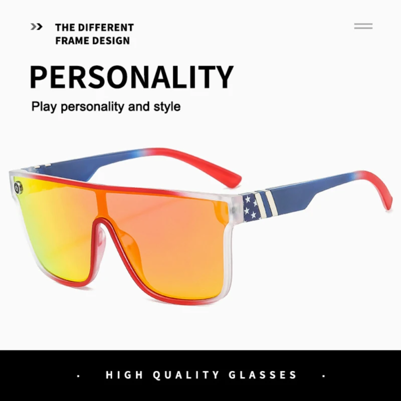 

2022 New Sunglasses Outdoor Sports Cycling Glasses Large Frame Colorful Siamese Glasses For Sun Protection Travel UV400