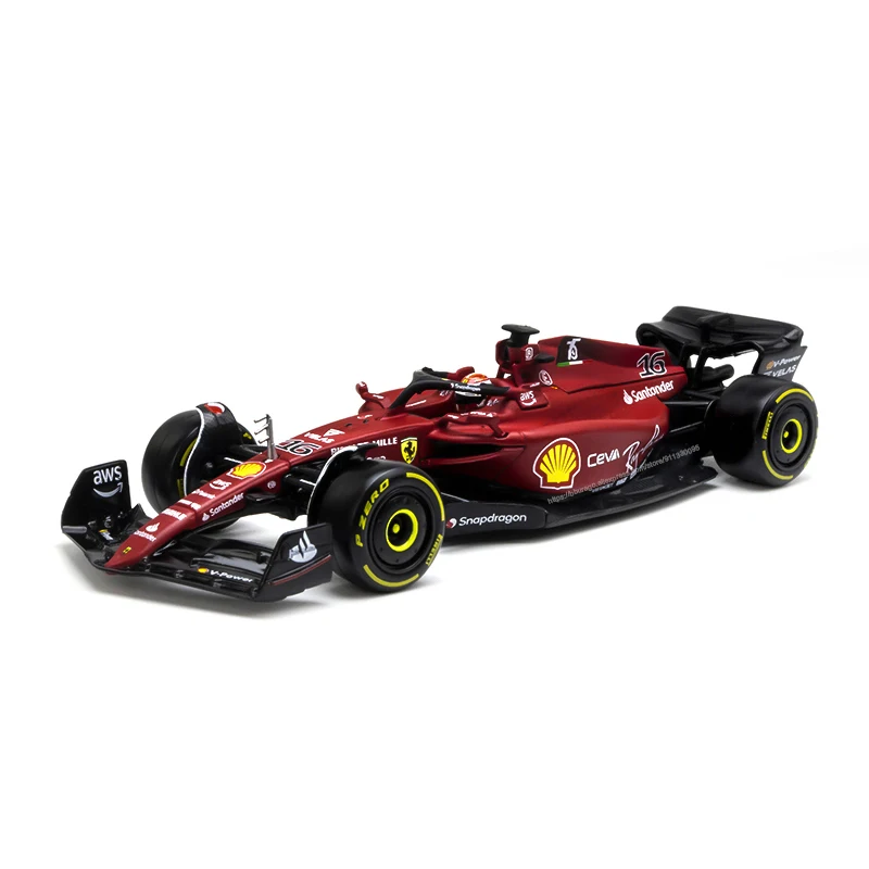 Bburago 1:43 Latest F1 2022 Scuderia Ferrari F1-75 16# Leclerc 55#Sainz Alloy Car Die Cast Car Model Toy Collection Gift