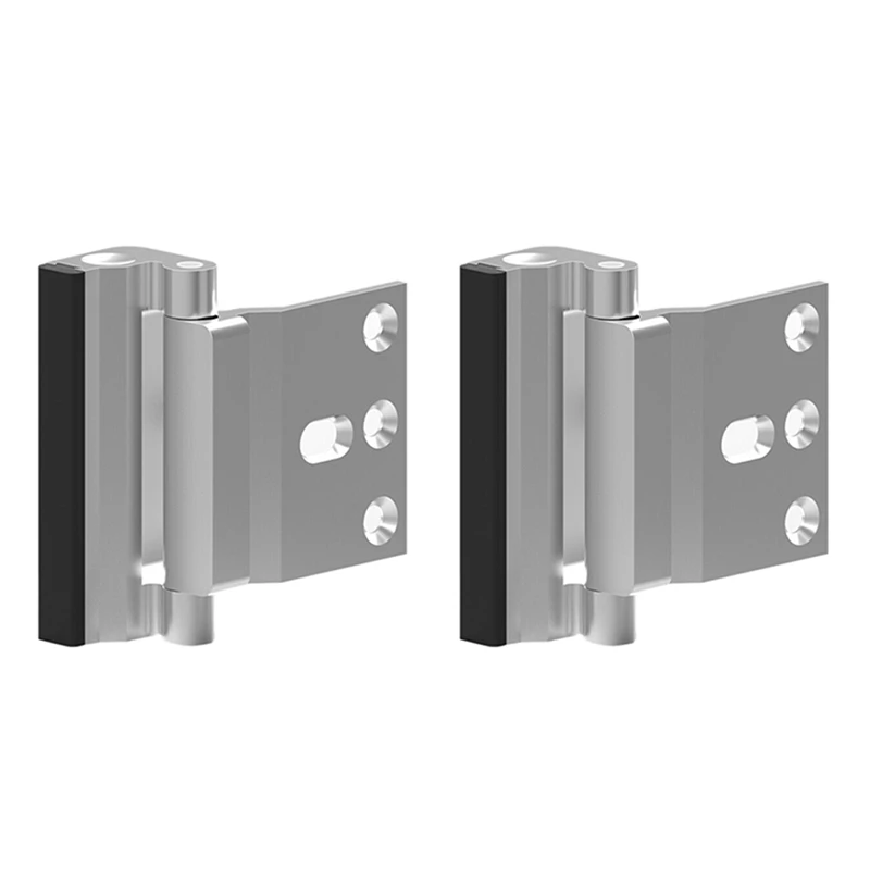 

2Pcs Upgraded Security Defender Home Door Reinforcement Lock Withstand 800 Lbs - Silver