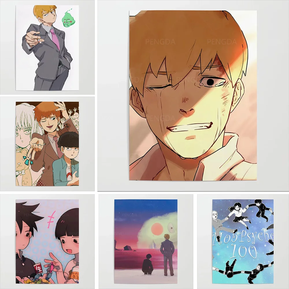 

Japan Anime Modular Pictures Mob Psycho Canvas Prints Painting Classic Wall Art Character Poster Home For Living Room Decoration