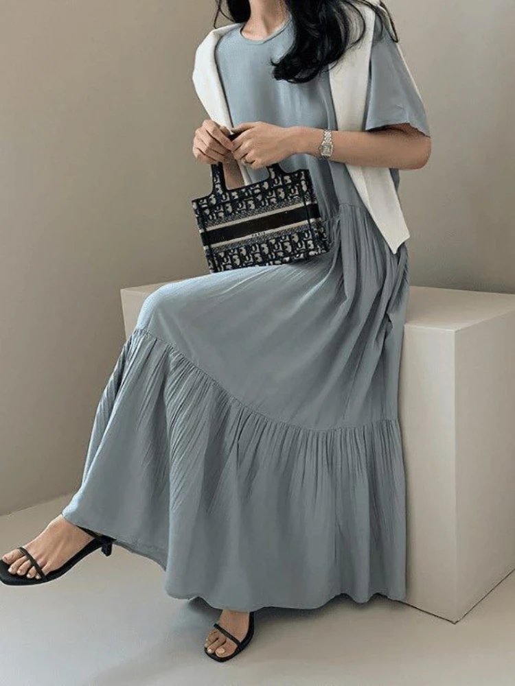 

Dress for Women New Spring Summer French Women's Long-sleeved Retro Temperament LOOSE Long Skirt Elegant High-end Skirt Party