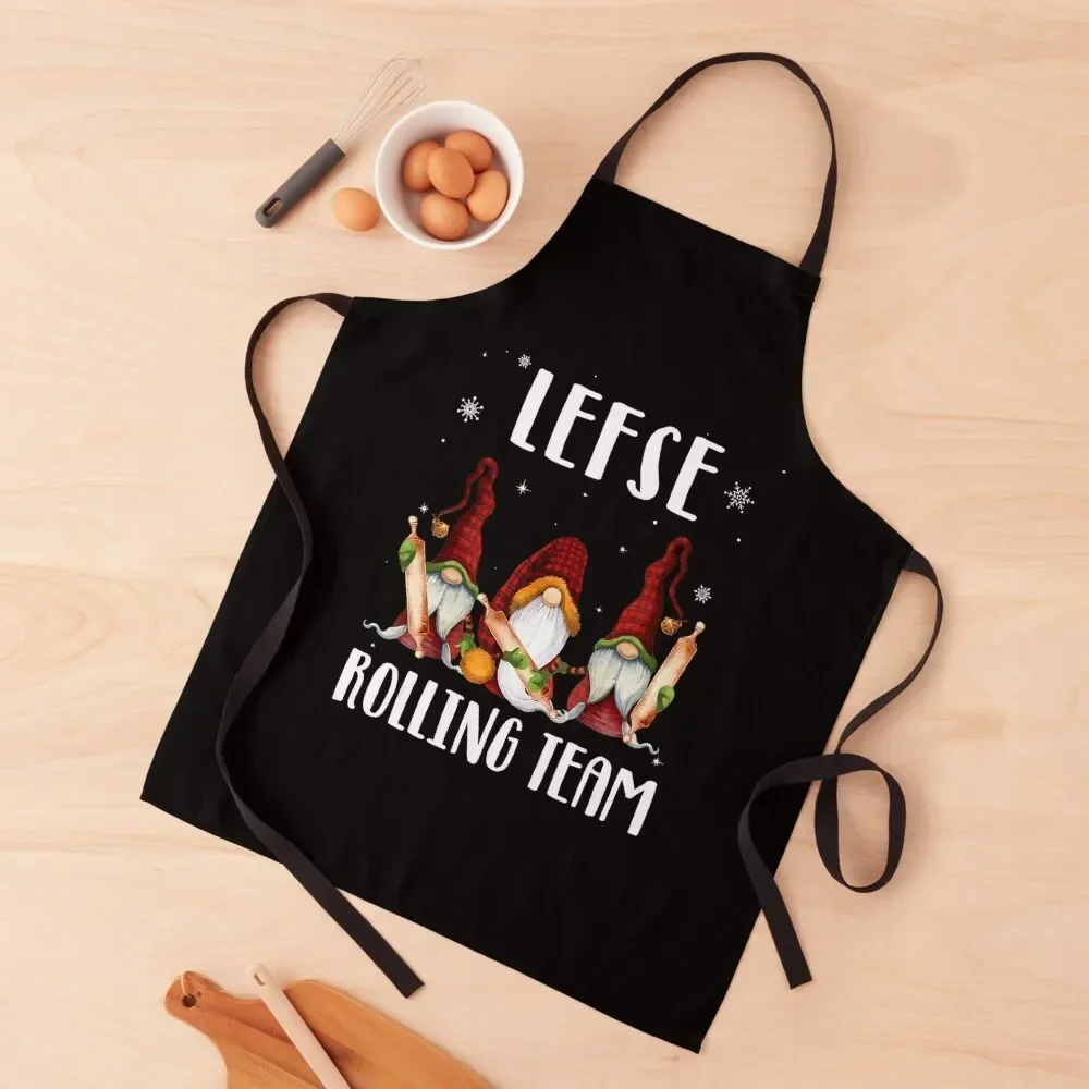 Lefse Rolling Team Gnomes Рождественский клетчатый детский семейный фартук Кухонные