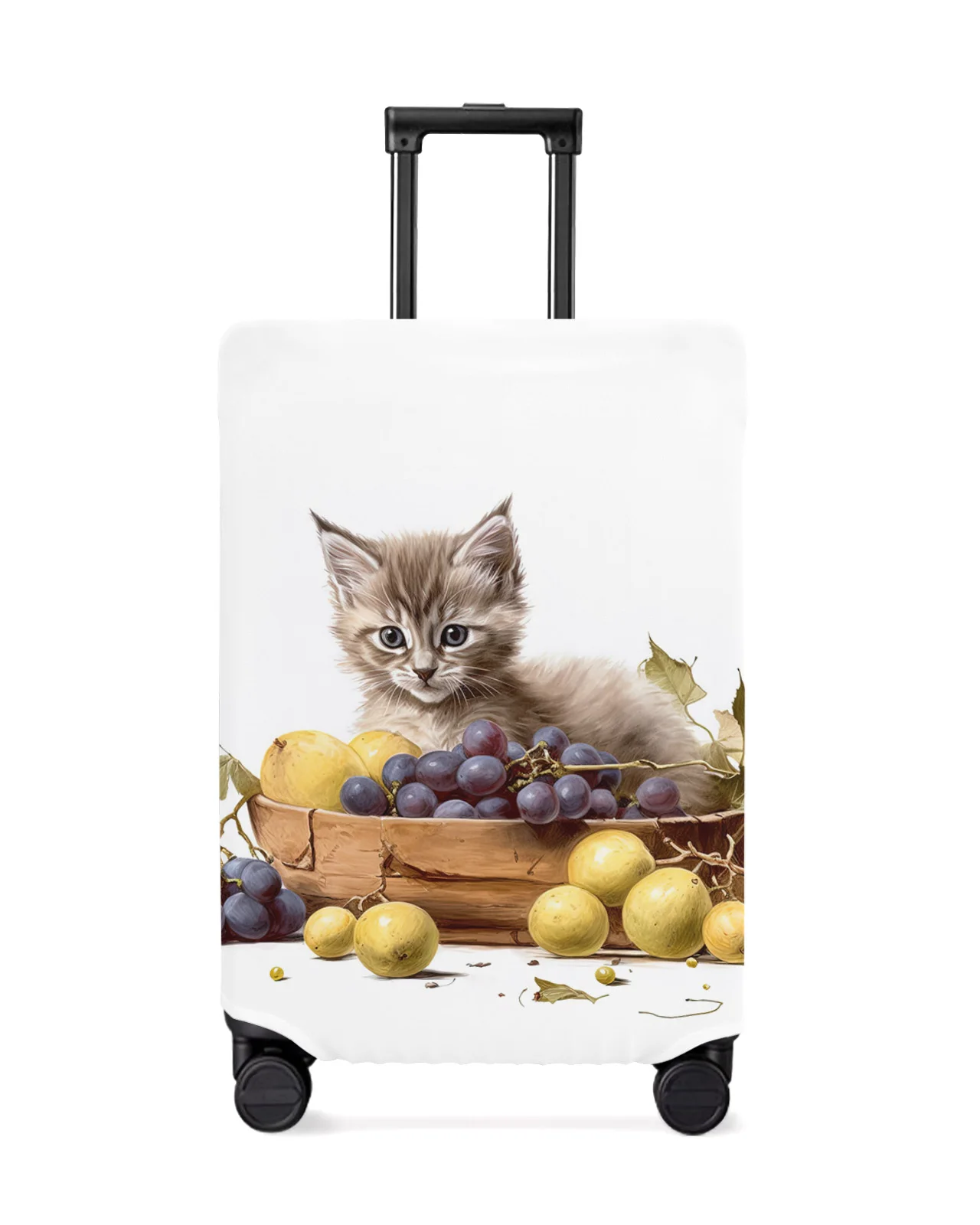 

Kitten Fruit Grapes Travel Luggage Cover Elastic Baggage Cover For 18-32 Inch Suitcase Case Dust Cover Travel Accessories