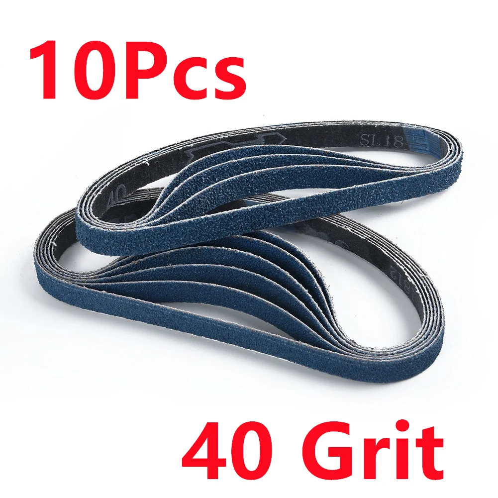 10 шт./лот, шлифовальные ленты, наждачная бумага для 13 мм, 457 мм, шлифовальная лента, шлифовальная машина, полировка Papaer, зернистость 40, 60, 80, 120, абразивные инструменты