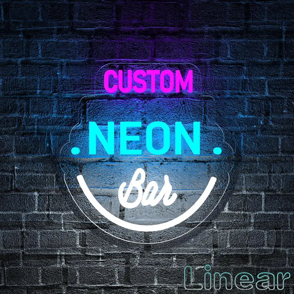 Custom Neon Lights LED Name Shop Logo Lamp  Store Club Game Room Wall Home Decor Birthday Party Restaurant Flower Faceplate