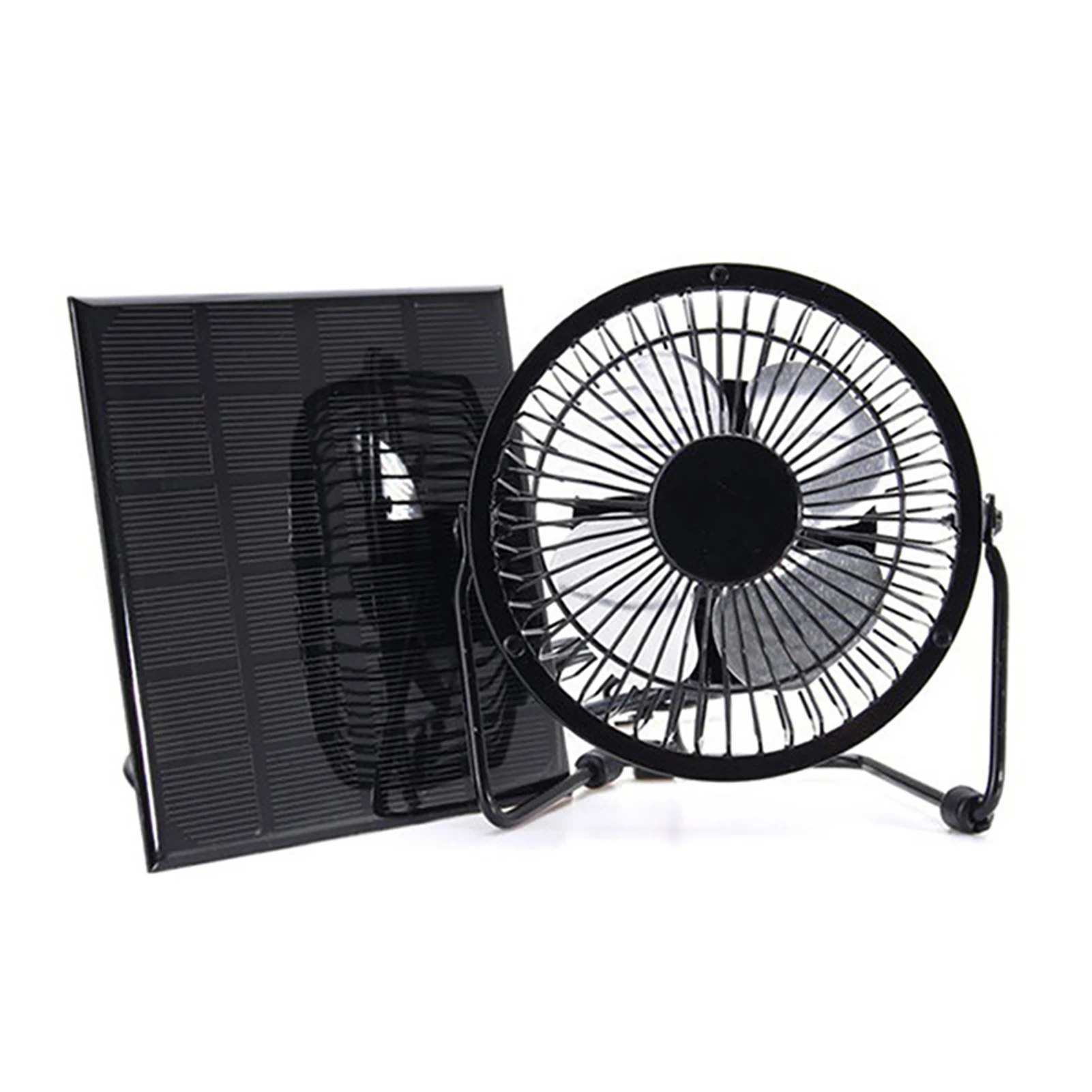 

USB Solar Panel Powered Fan 3W 6V Smooth Fan with Non-slip Base for Dog Chicken House Greenhouse