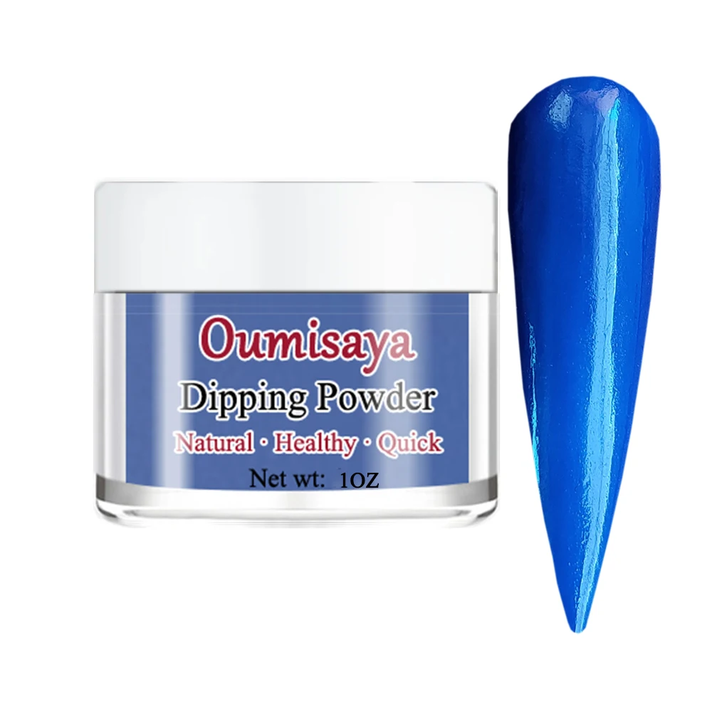

10pcs/pack Wholesale Salon Quality Deep Blue Nail Dip Powder Colors 1OZ DP024 ( Luxury Acrylic Jars )