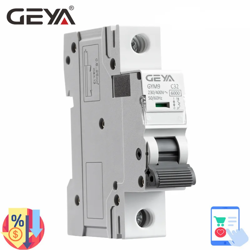 

Автомат защити цепи GEYA GYM9 6A-63A