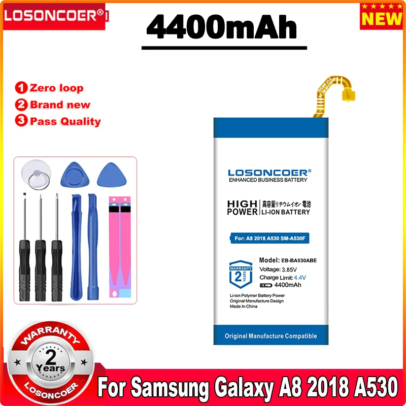 

4400mAh EB-BA530ABE Battery For Samsung Galaxy Galaxy A8 2018 A530 SM-A530 A530F SM-A530F A530K A530L A530S A530W A530N/DS A530N