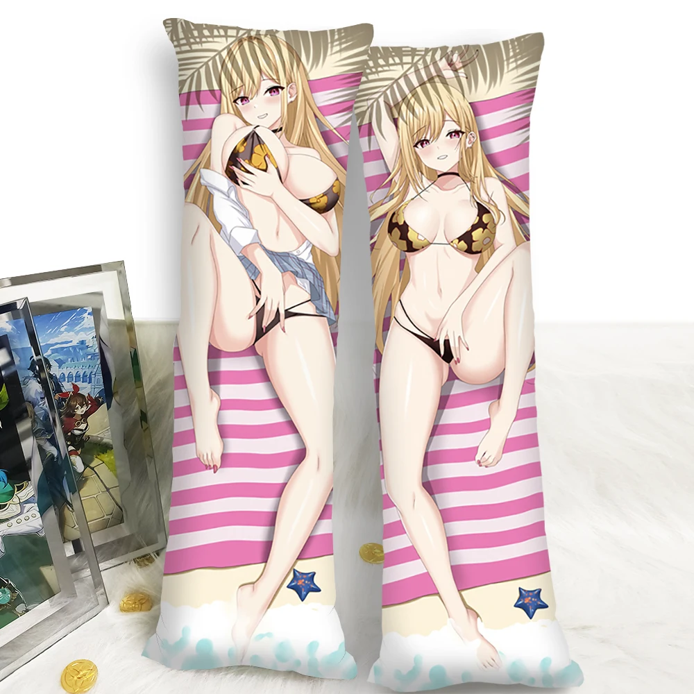 

My Dress-Up Darling Cartoon Anime Game Otaku Rkitagawa Marin Cushion Cover 2 Side Printed Hugging Body Pillow Case
