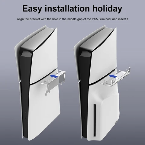 Для PS5 Тонкая горизонтальная консольная подставка Фиксированный опорный кронштейн Стабильная настольная основа Поддержка держателя для PS5 Slim Disc & Digital Edition