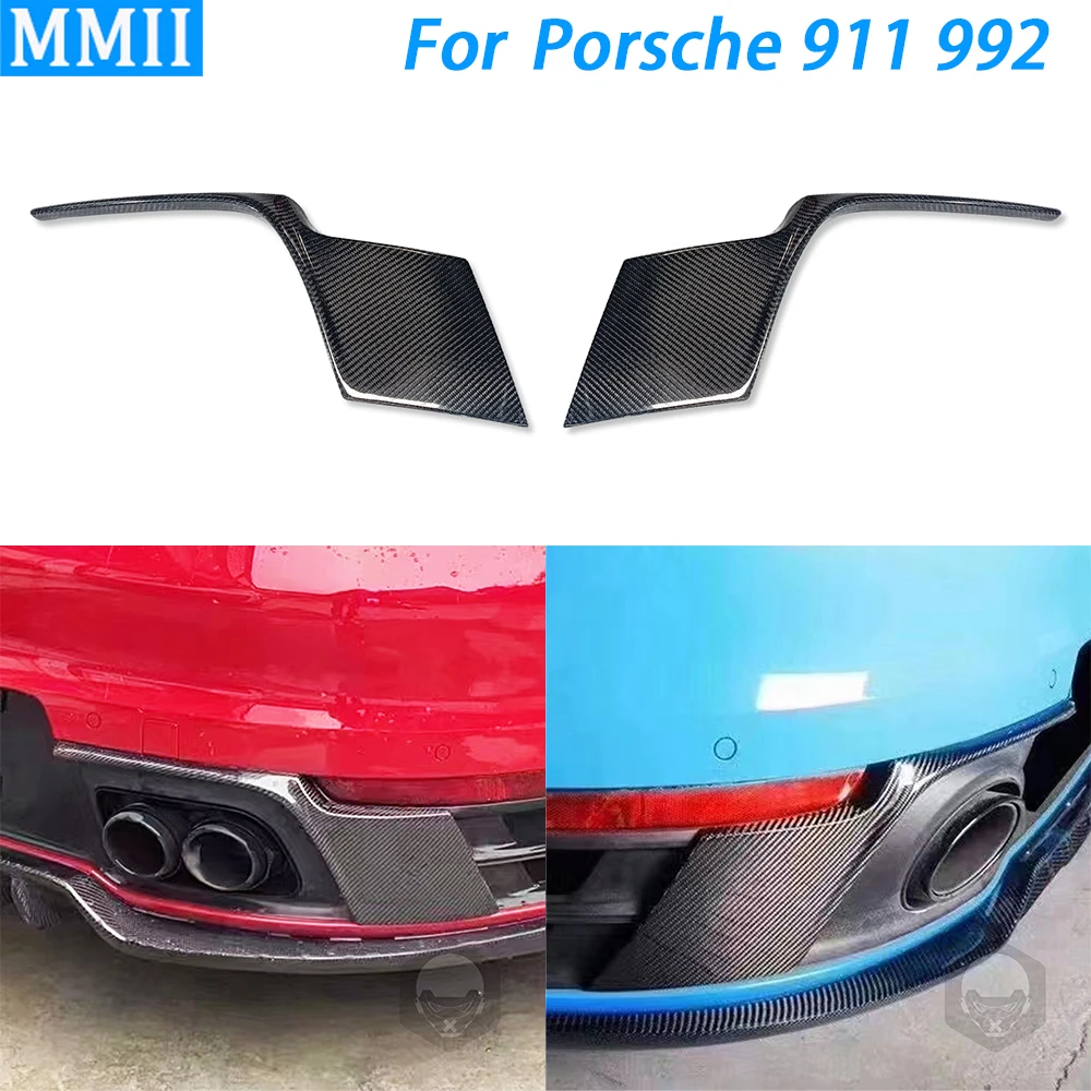 Задний бампер для Porsche 911 992 2021-2023 из настоящего углеродного волокна спойлер
