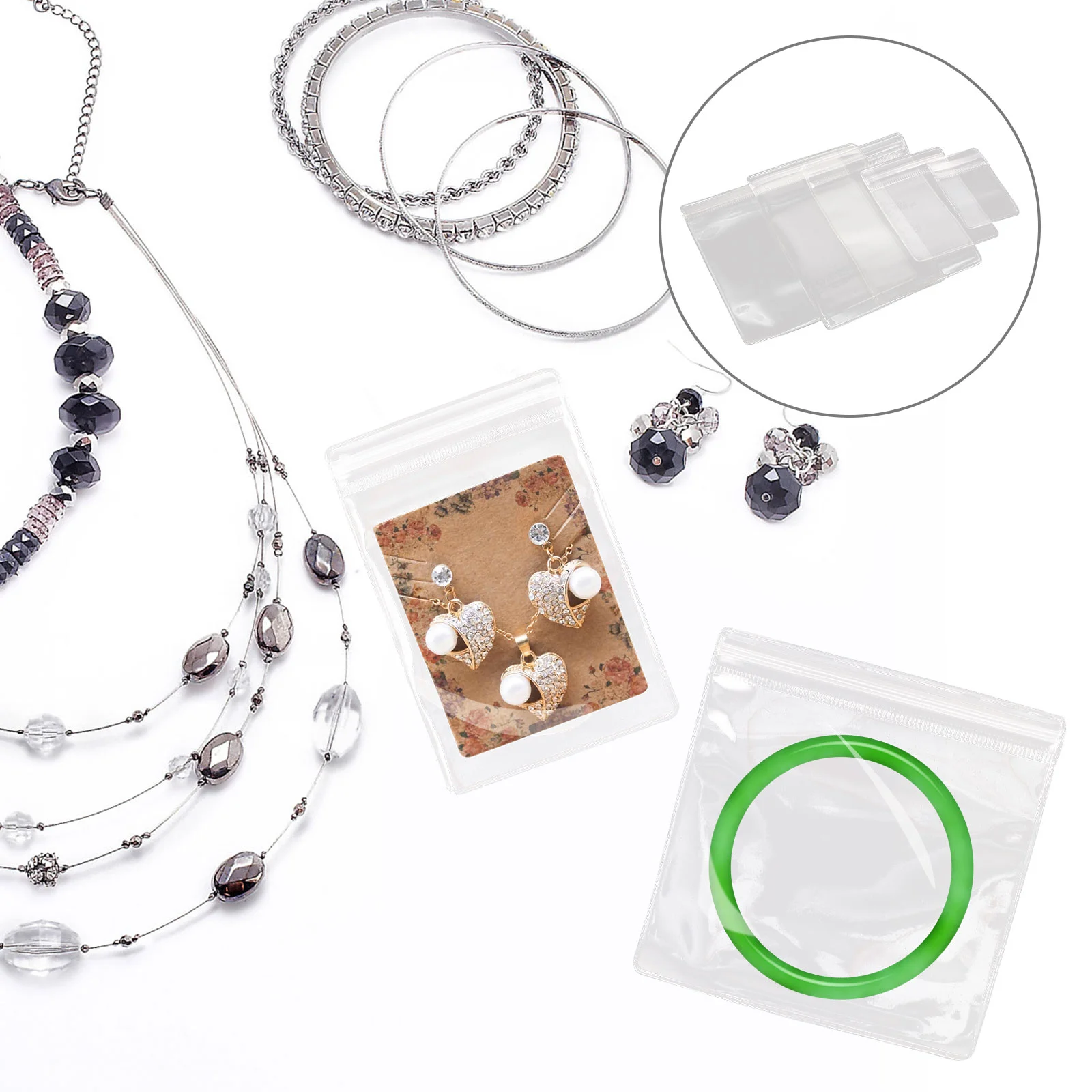 

Jewelry Bagszipper Clear Packing Self Seal Storage Earrings Pouch Pvc Ringsresealable Pouches Poly Lockforportable Candy Book