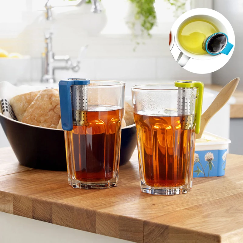 

With Handle Hanger Tea Filter Household Tea Brewing Making Drinkware Tea Accessories Leaf Tea Diffuser Strainer Reusable