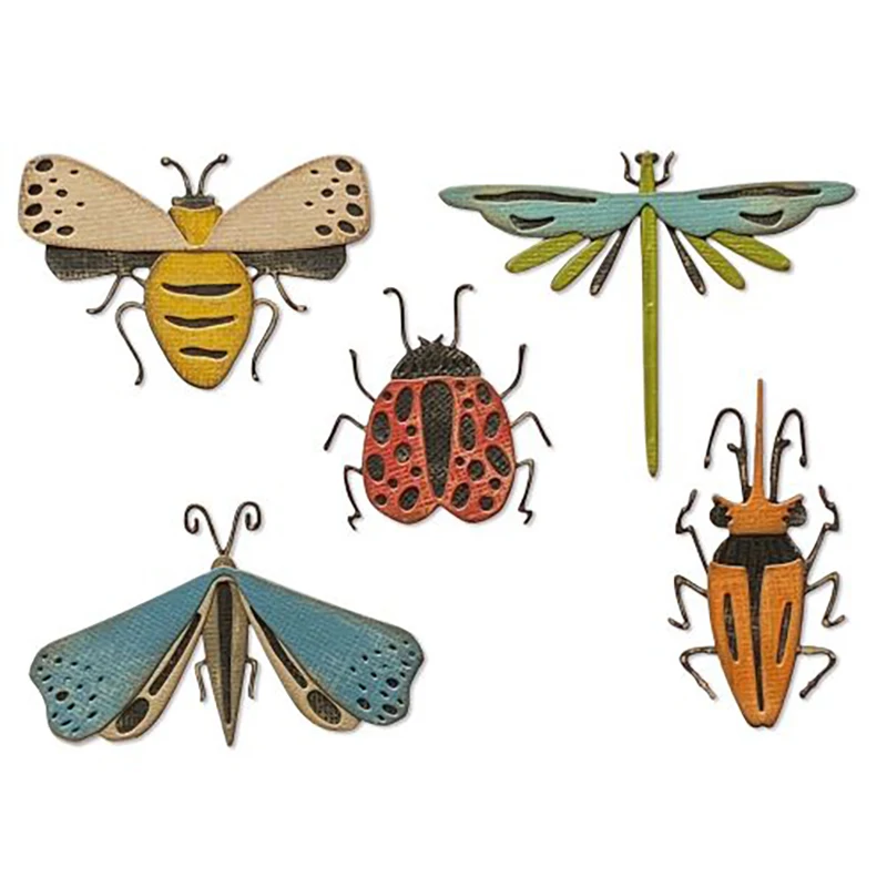 

2021 New Retro Insect Animal Moth Dragonfly Metal Cutting Dies For DIY Craft Making Greeting Card Album Scrapbooking No Stamps
