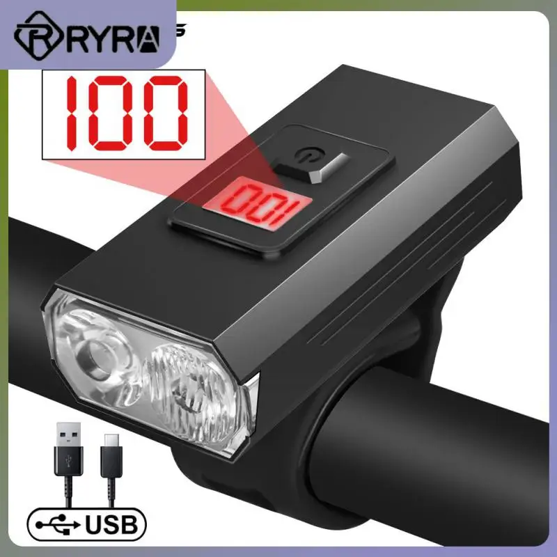 Ipx4 Waterproof Bicycle Light Front 6 Lighting Modes Bike Light With Power Display Mtb Flashlight Front Lamp Super Bright