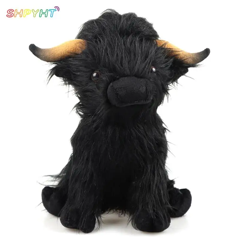 

25Cm Simulation Highland Cow Animal Plush Doll Soft Stuffed Highland Cattle Plush Cushion Pillow Toy Kid Gift Home Decor