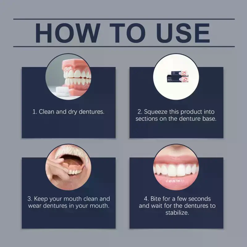 Фото Клей для дентальных имплантатов Oralhoe обеспечивает естественное и комфортное прилегание к зубным протезам, улучшая эстетику улыбки. №4