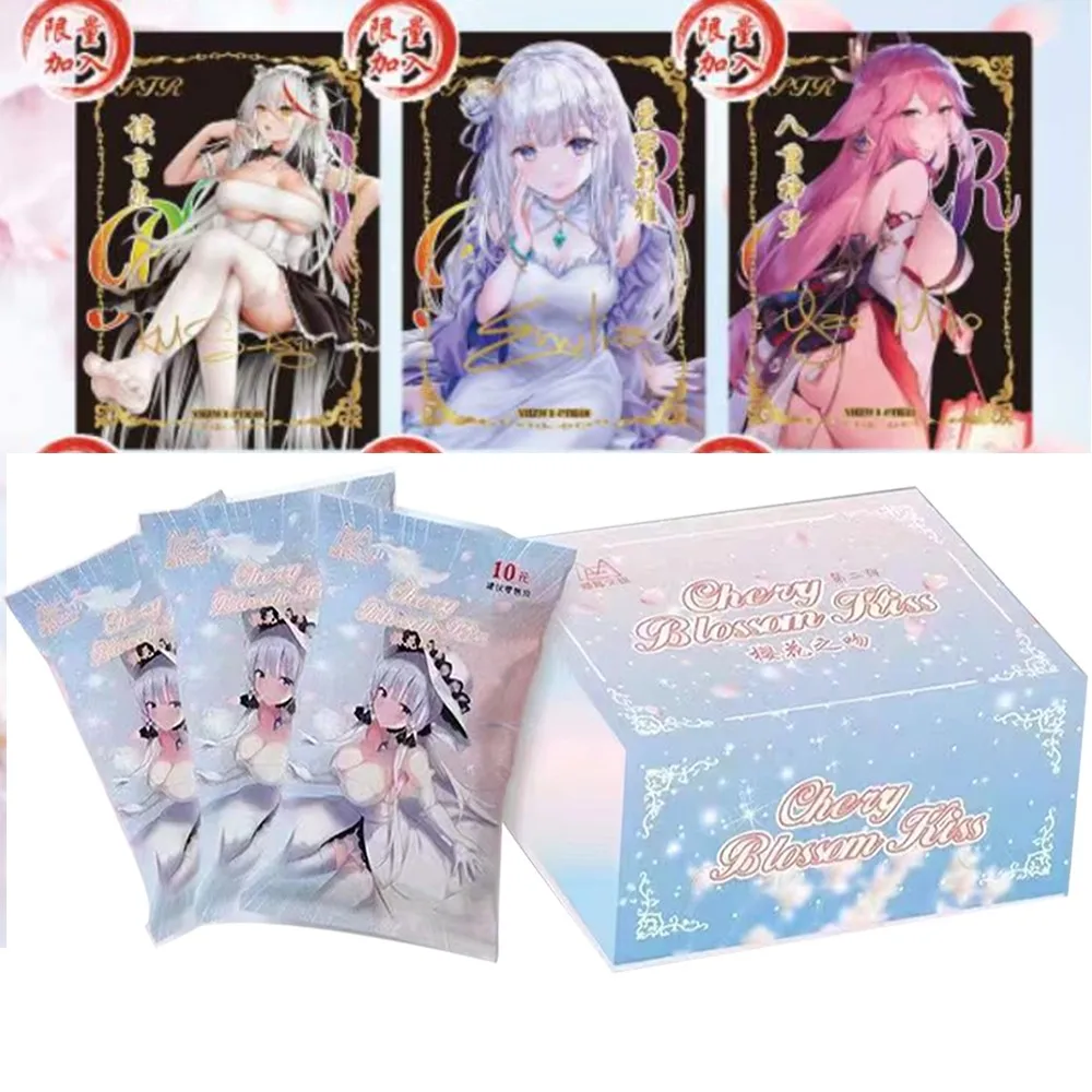 

New Goddess Story Collection Cards Cherry Blossom Kiss Box Child Kids Birthday Gift Game Cards Table Toys For Family Christmas