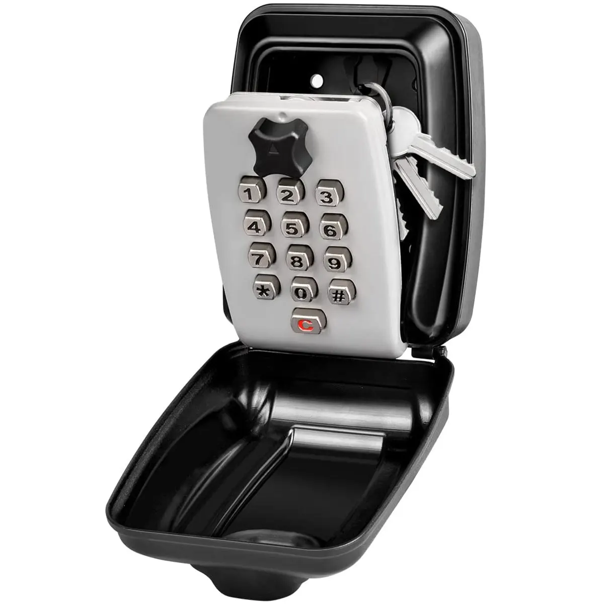 

Key Lock Box with Push Button Wall Mounted Spare Key Storage Box Portable Combination Key Lock Box Weatherproof Safe Key Keeper
