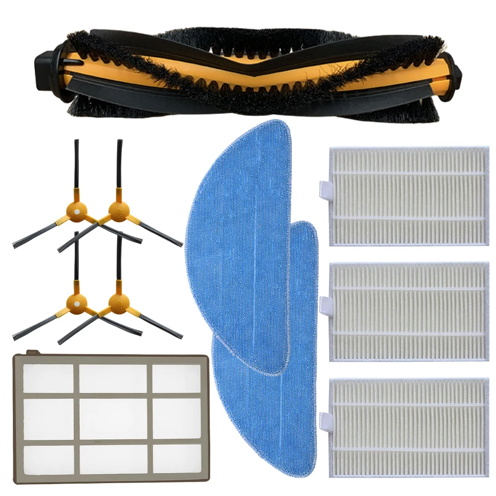 

Maximum Cleaning Efficiency with Durable Main Brush Filters Side Brush Mop Cloth Kit for Nedis WIFIVCB02 Vacuum Cleaner