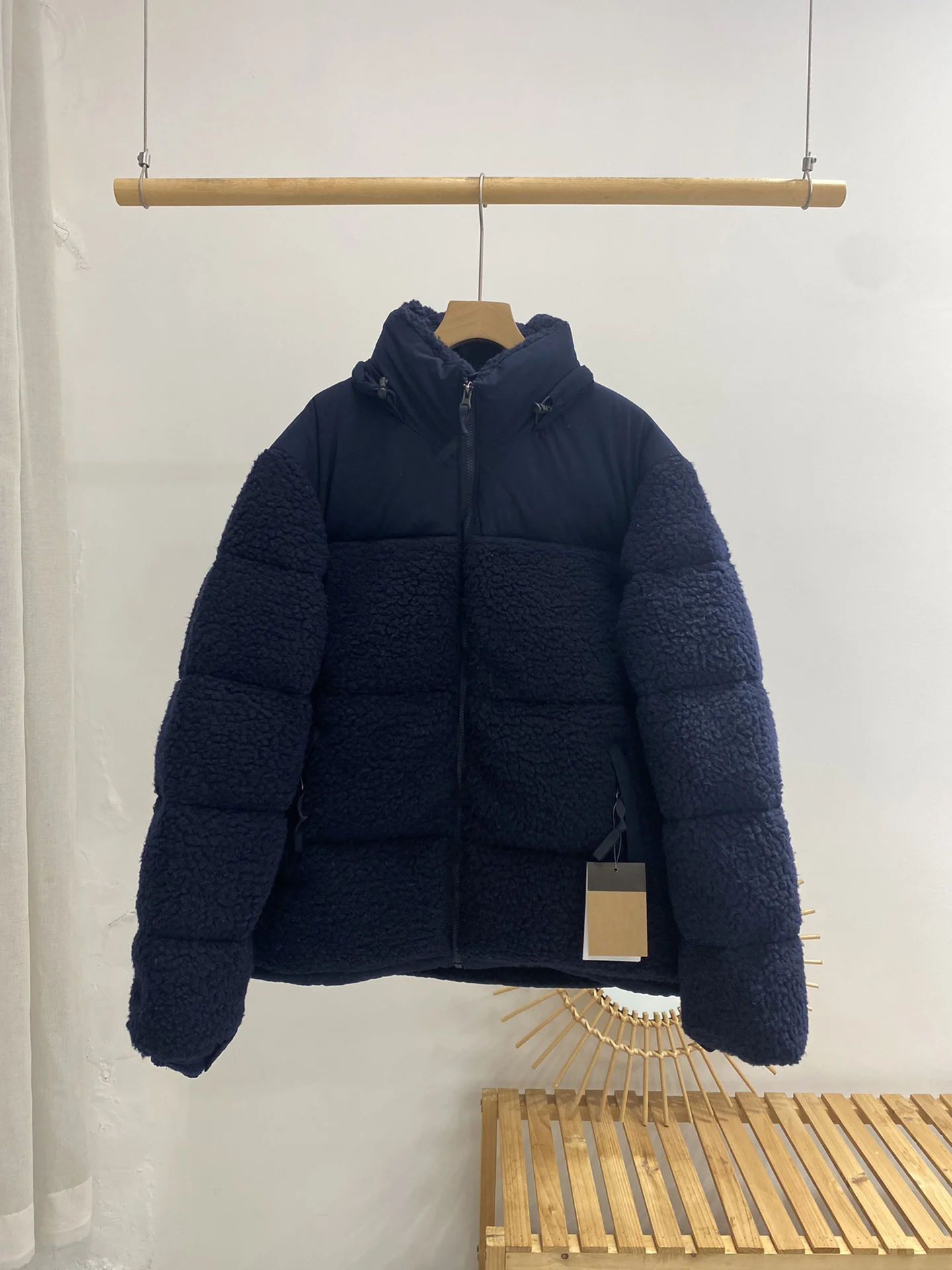 Winter men's down jacket stand up collar jacket for women suede fur jacket for women to keep warm, thickened lamb jacket