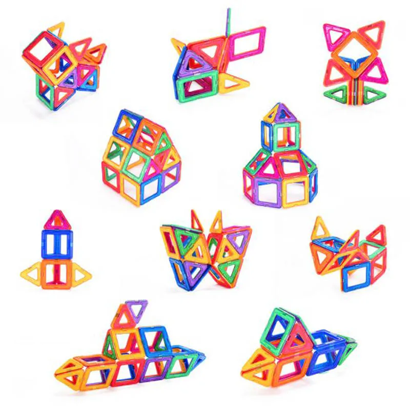 

54pcs/Set 3D Magnetic Designer Big Size Triangle Square Bricks DIY Magnetic Construction Blocks Educational Children Toys