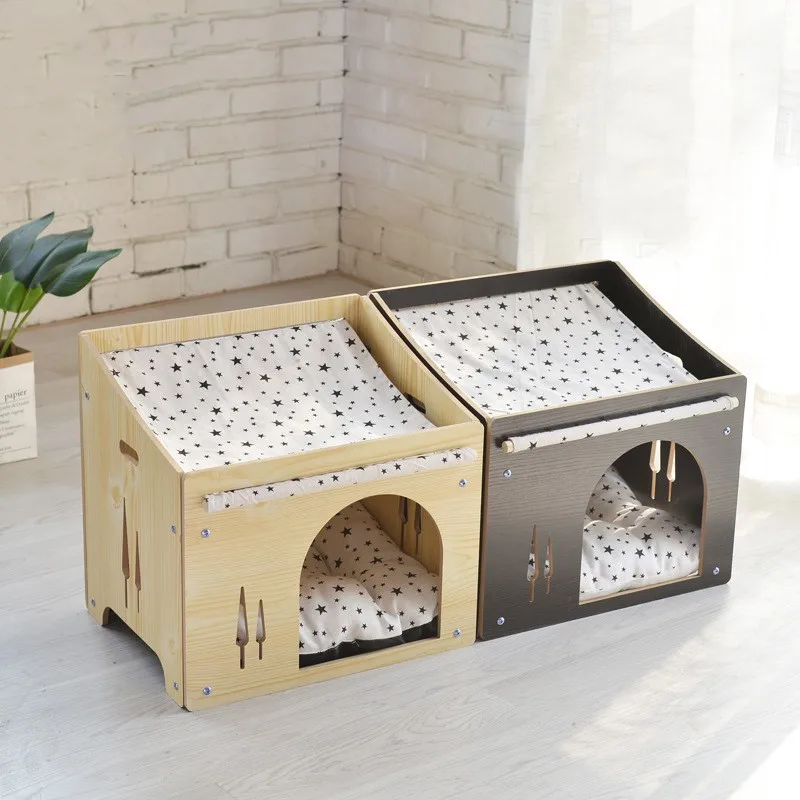 

Pet Cat Bed Combination Cat Climbing Frame Cat Tree House Box Nest Delivery Room Cat Hammock Stackable