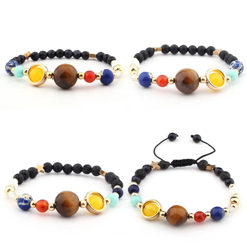 2022 Вселенная солнечная система браслет женский восемь с планетами подарок для