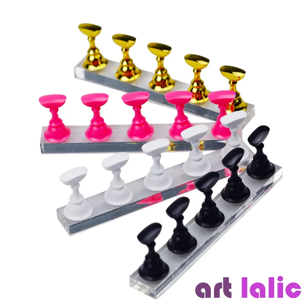 

2022NEW Nail Art Practice Display Stand Chess Board Magnetic Tips White Black Practice Holder Set Polish Gel Color Chart Tool