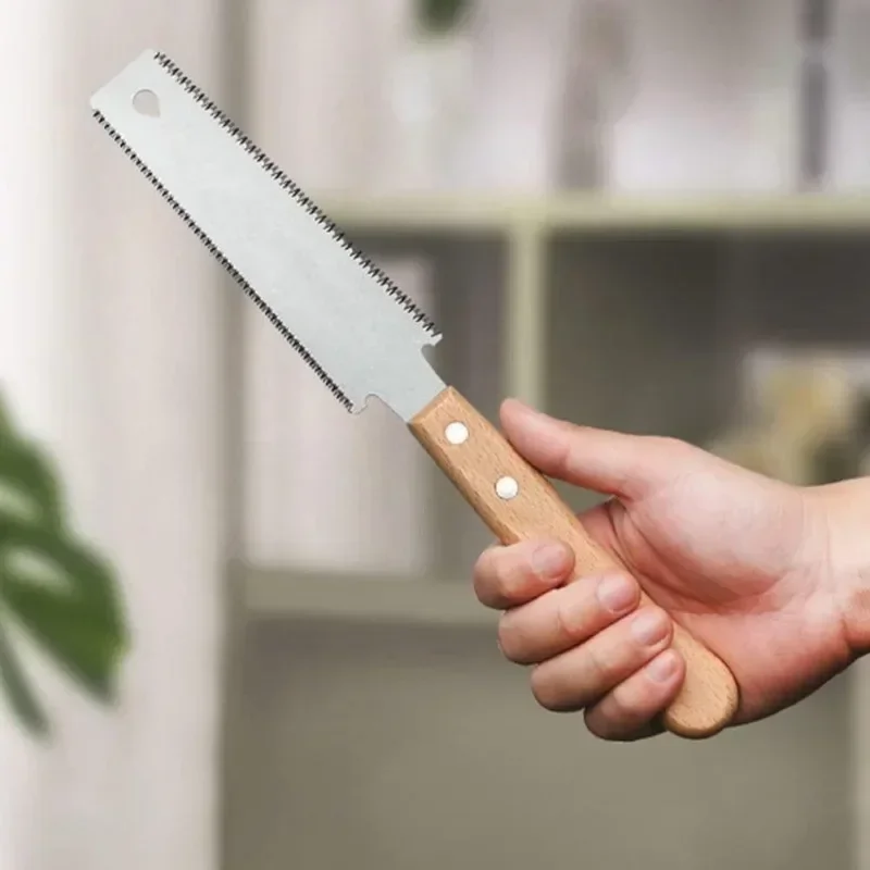 

Японская деревообработка, маленькая ручная пила с двойным лезвием, 6-дюймовое лезвие, ручная пила, резка труб из ПВХ, проект «сделай сам», тройная скоростная пила