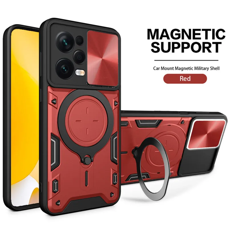 

For Xiaomi Poco X5 Pro 5G Case Shockproof Armor Bumper Phone Cases for Poko Little Poco X5Pro X 5 PocoX5 Magnetic Ring Cover