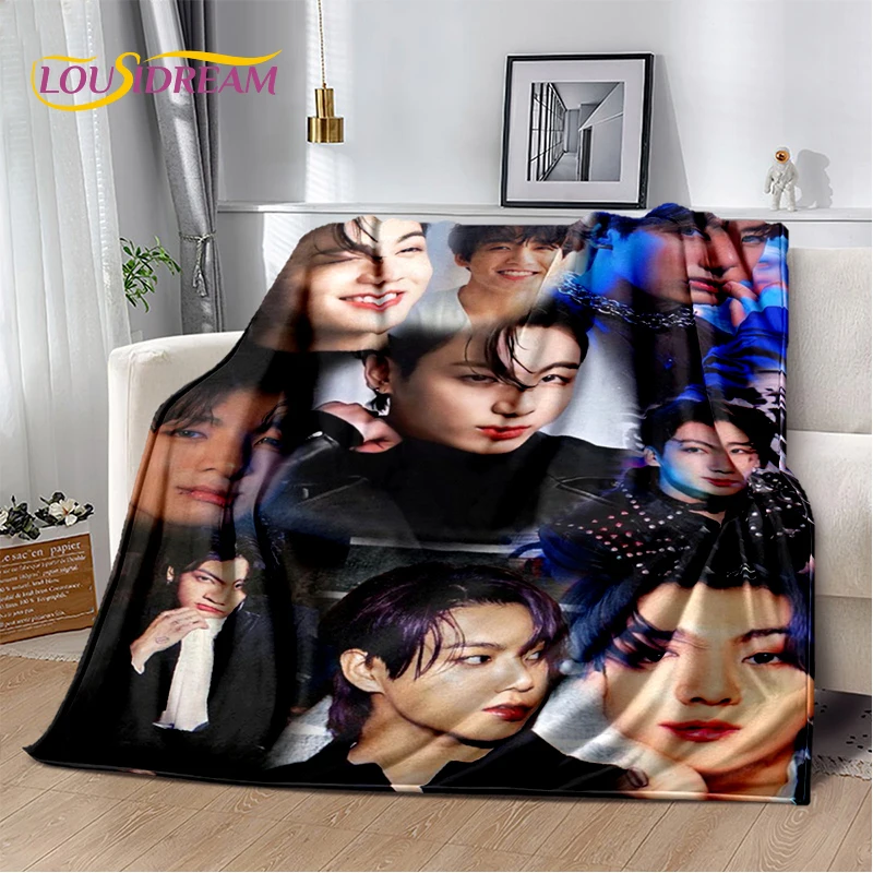 Фланелевое одеяло Kpop Jeon Jung Kook JK Star