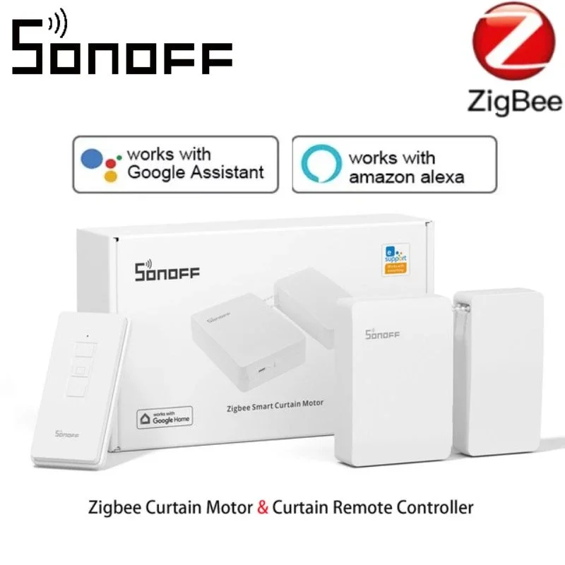 

SONOFF ZigBee Curtain Smart Curtain Motor Switch 5V/1A CR2032 Easy Install Remote APP Voice Control Work With Alexa/Google Home