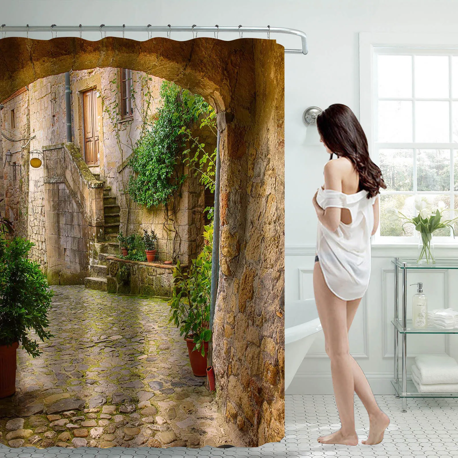 

Lavender Shower Curtain Liner Shower Curtain 70x70 Inch With 12 Plastic Hooks Waterproof Shower Curtain Bathroom Heavy Side