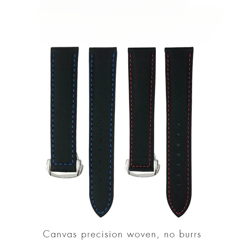 

Nylon Canvas Watchband 19mm 20mm 21mm 22mm Fit for Omega Seamaster Diver 300 Rolex Seiko SKX Tissot Longines